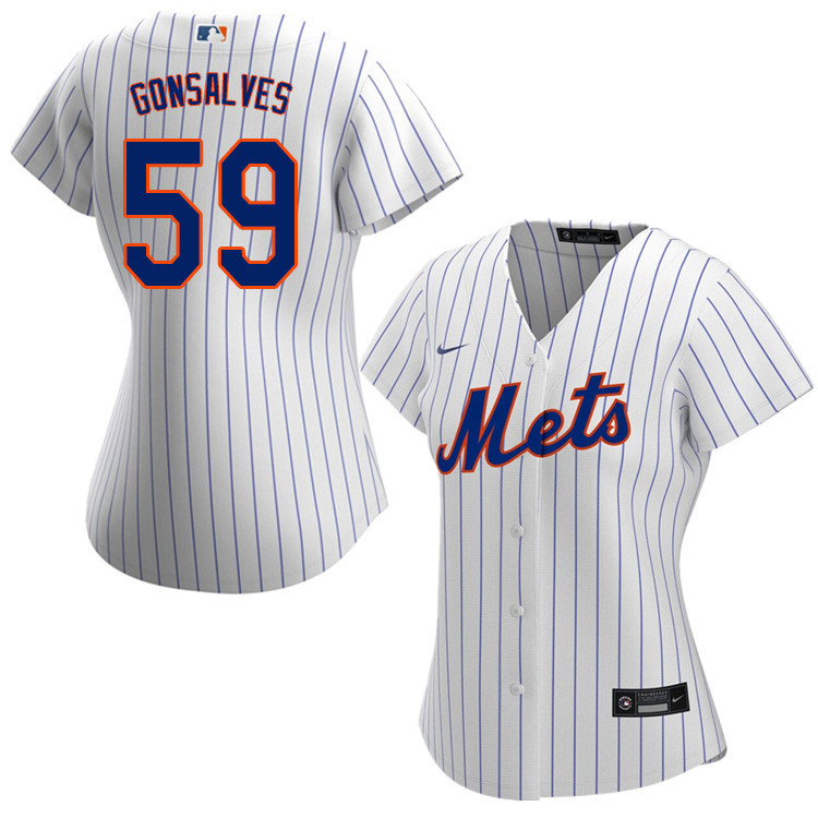 Nike Women #59 Stephen Gonsalves New York Mets Baseball Jerseys Sale-White